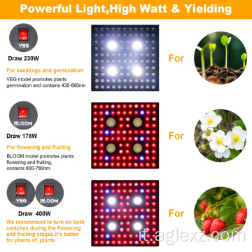 2000w LED COB coltiva lo spettro completo della luce